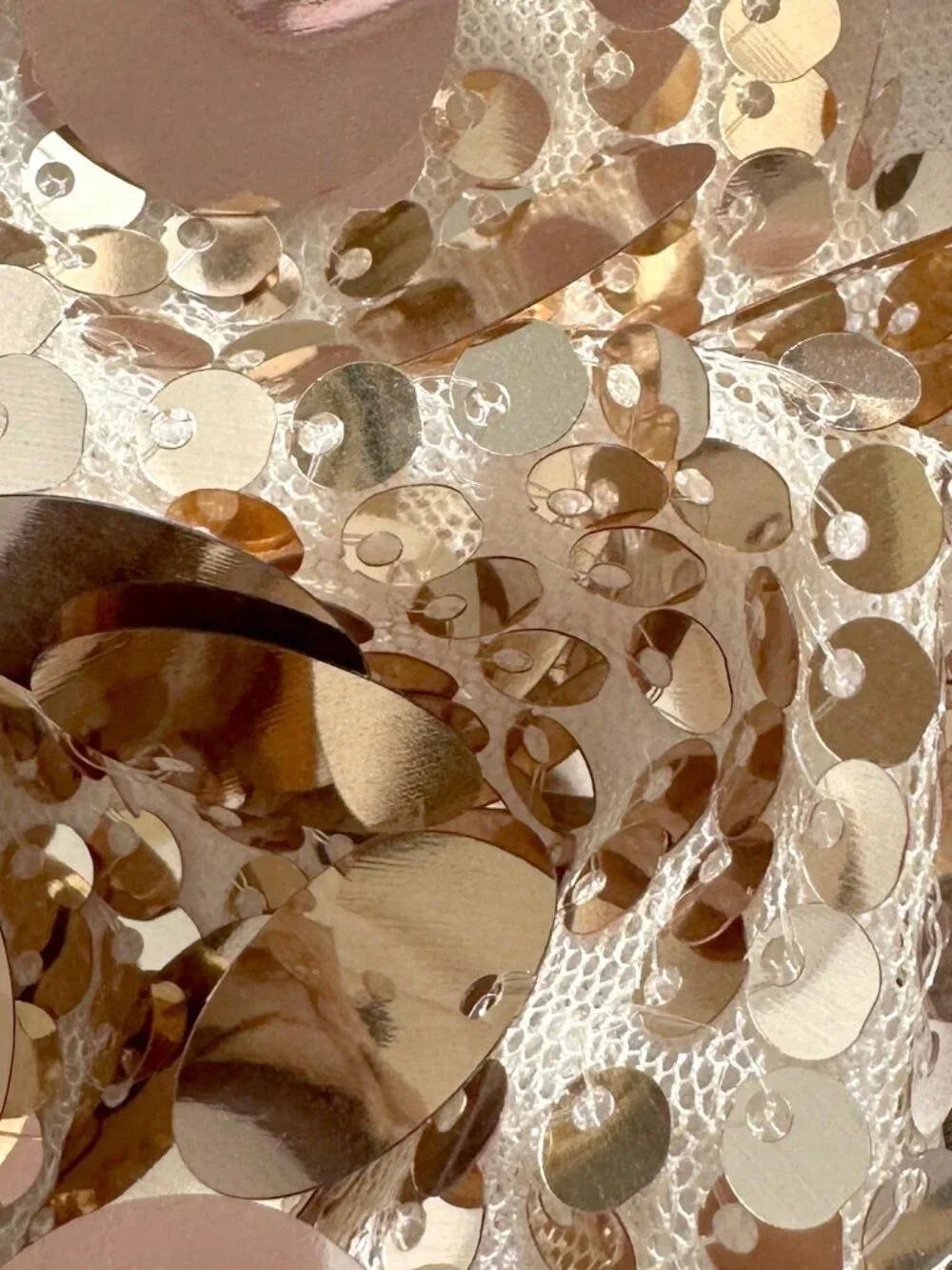 Champagne Elegant Women's Sequin Halter Bikini Top & Tie-Side Bottoms Set